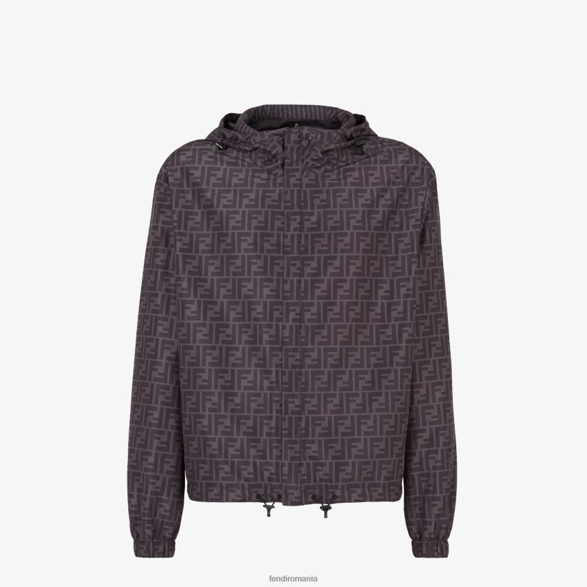 jachetă de nailon negru Fendi bărbați îmbrăcăminte 86084L2130