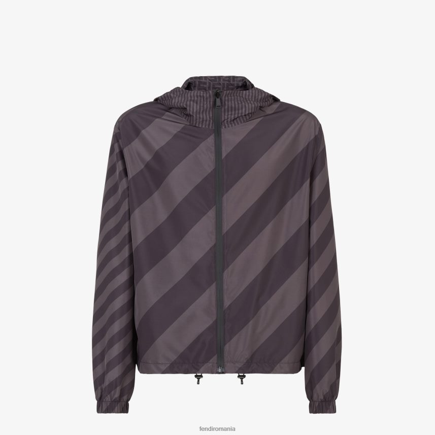 jachetă de nailon negru Fendi bărbați îmbrăcăminte 86084L2130