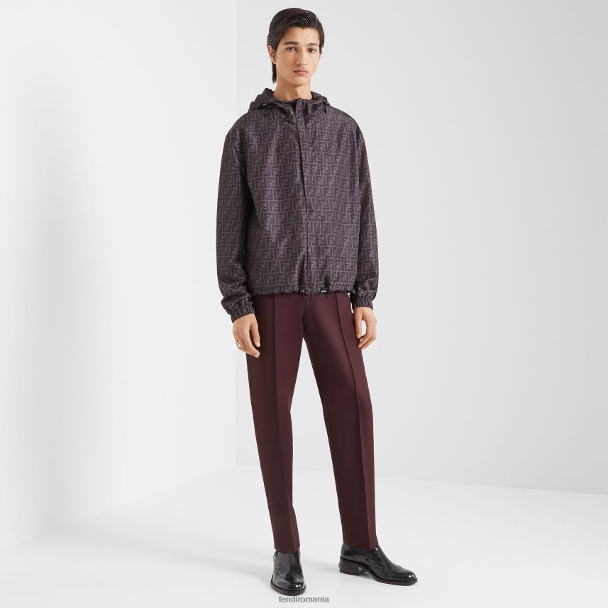 jachetă de nailon negru Fendi bărbați îmbrăcăminte 86084L2130