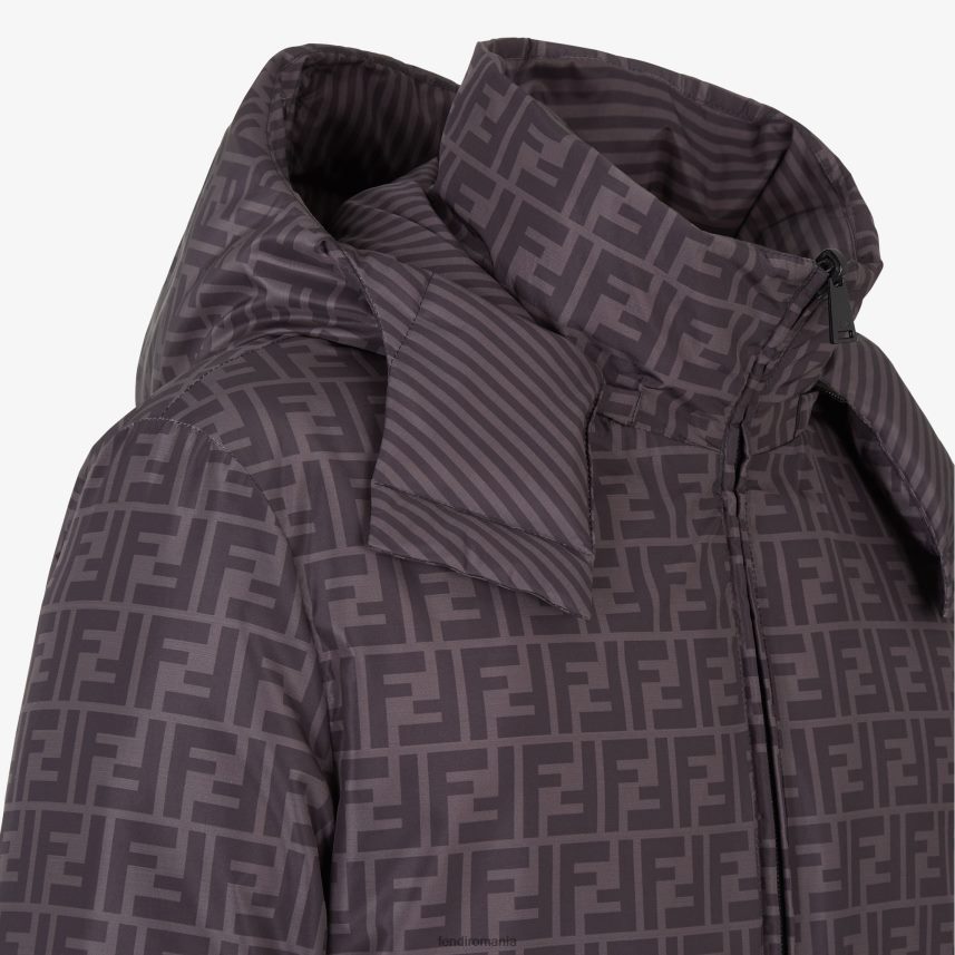 jachetă de puf de nailon negru Fendi bărbați îmbrăcăminte 86084L2122