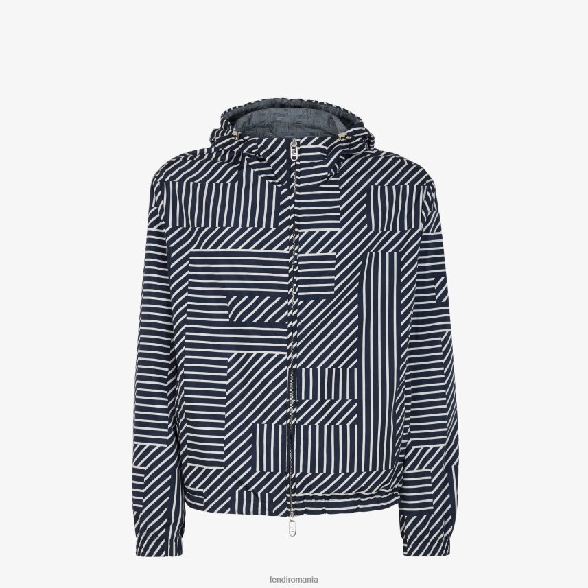 jachetă din material tech albastru Fendi bărbați îmbrăcăminte 86084L1920