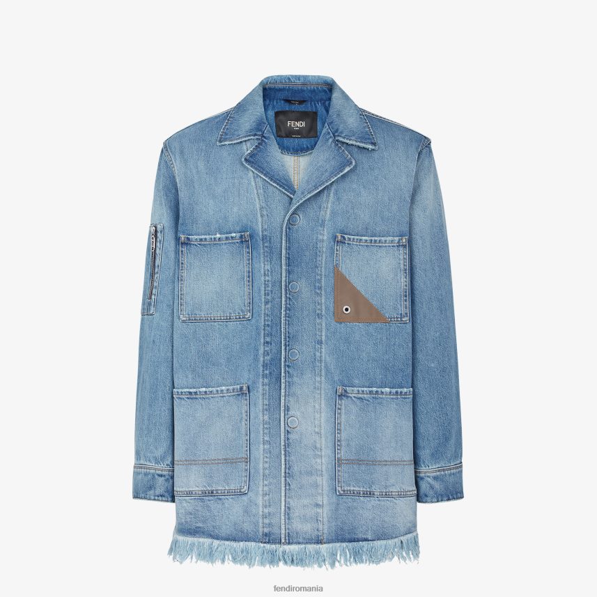 jacheta denim albastru Fendi bărbați îmbrăcăminte 86084L2020
