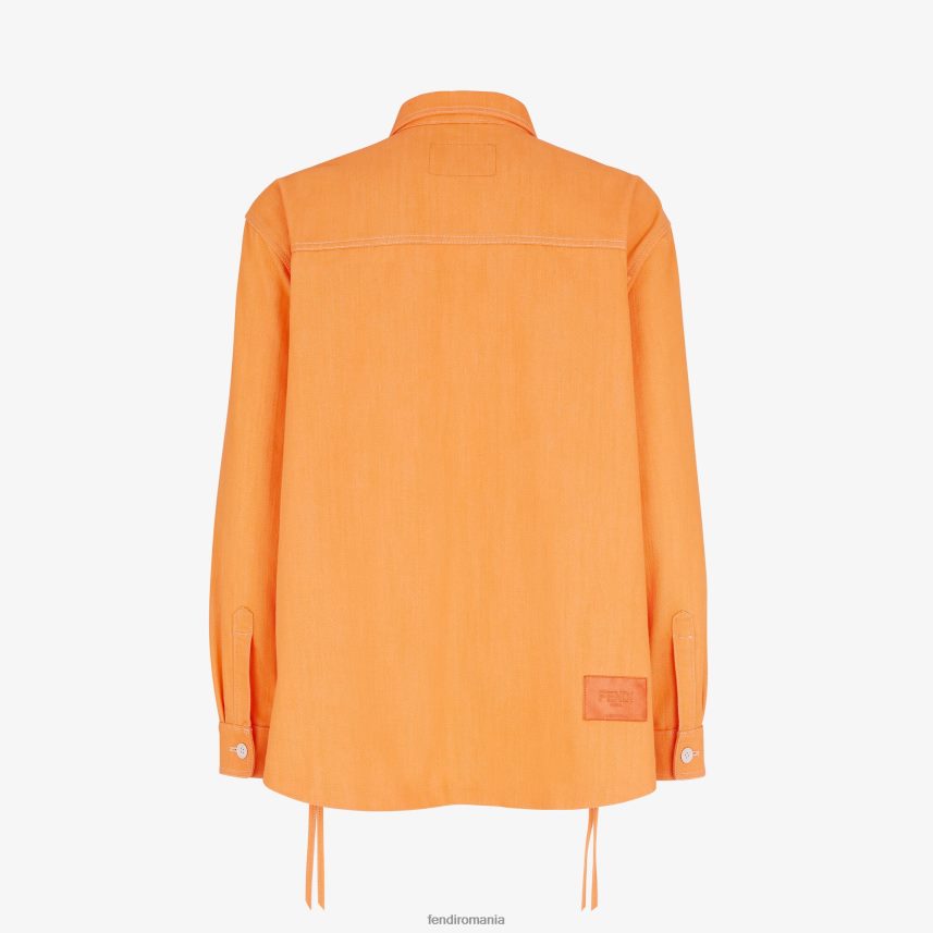 jacheta denim portocale Fendi bărbați îmbrăcăminte 86084L2028