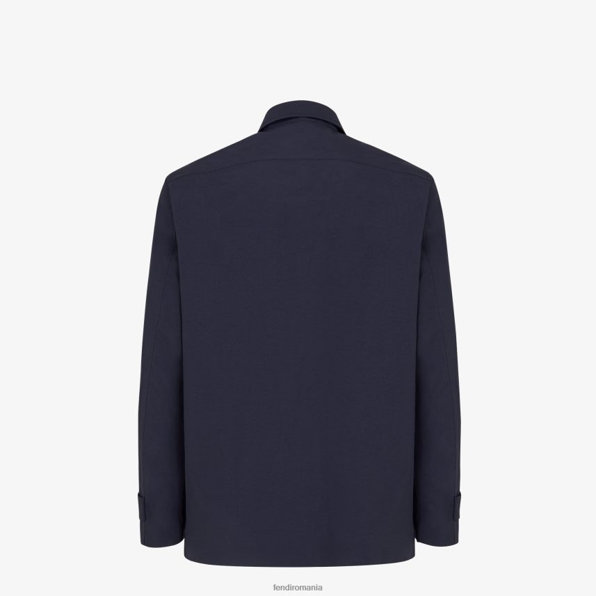 cămașă de nailon albastru Fendi bărbați îmbrăcăminte 86084L2058