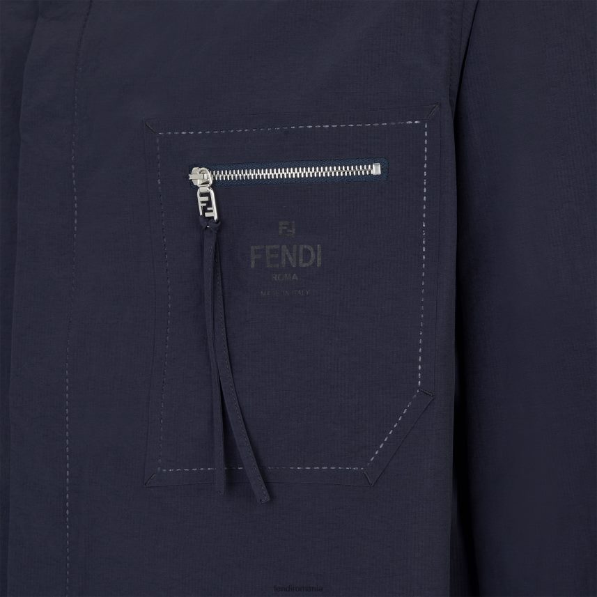 cămașă de nailon albastru Fendi bărbați îmbrăcăminte 86084L2058