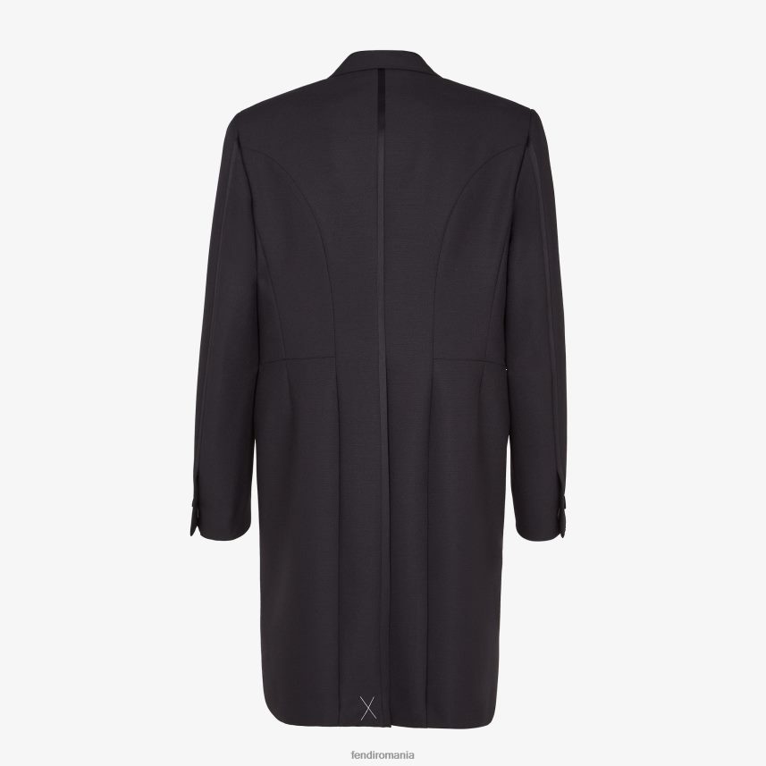 costum de lână negru Fendi bărbați îmbrăcăminte 86084L2198