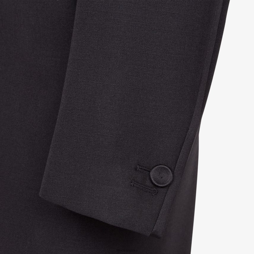 costum de lână negru Fendi bărbați îmbrăcăminte 86084L2198