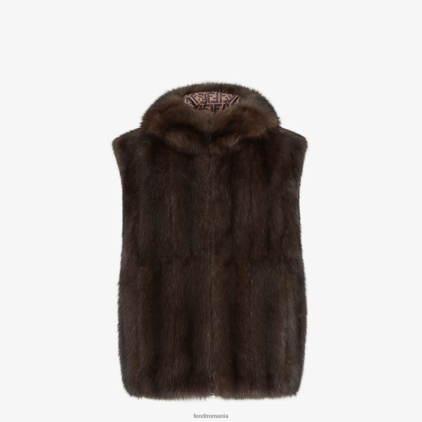 gilet de sable maro Fendi bărbați îmbrăcăminte 86084L2124