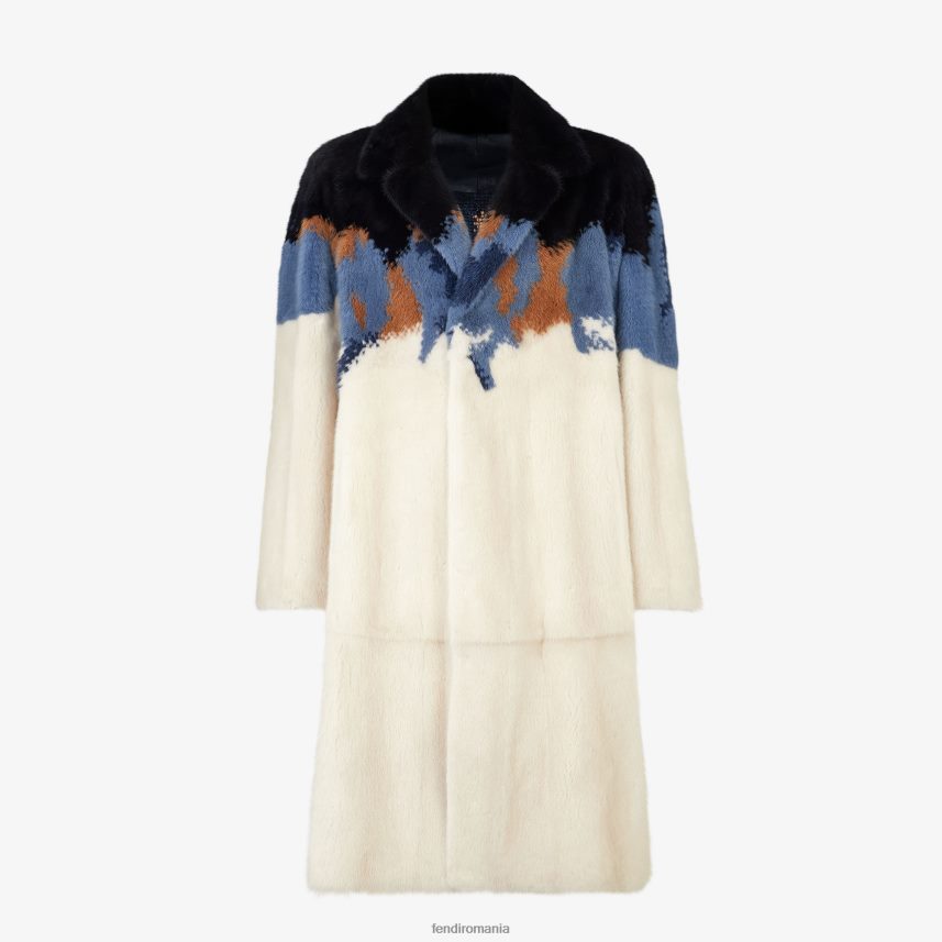 haină de nurcă alb Fendi bărbați îmbrăcăminte 86084L2086