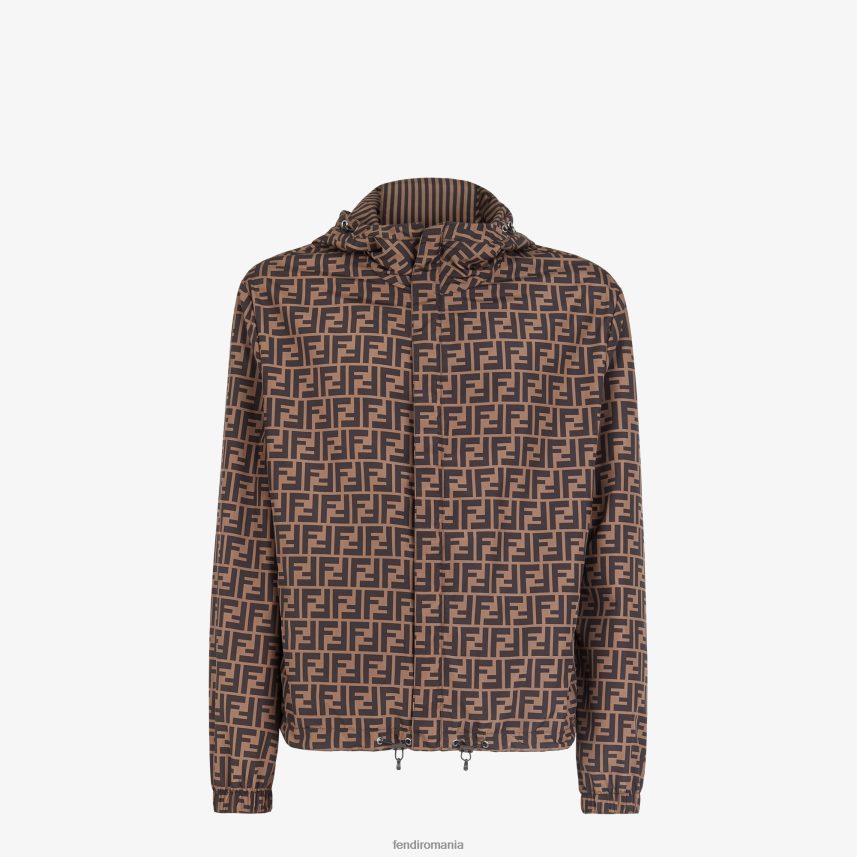 parca de vant din nailon maro Fendi bărbați îmbrăcăminte 86084L2081