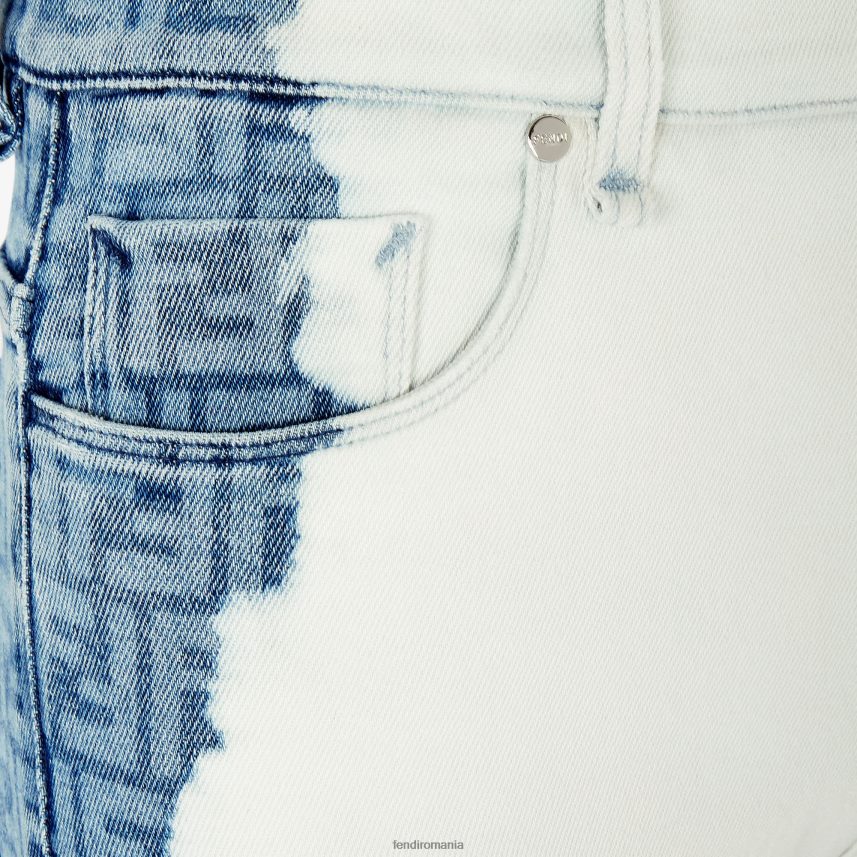 blugi denim alb Fendi bărbați îmbrăcăminte 86084L2074