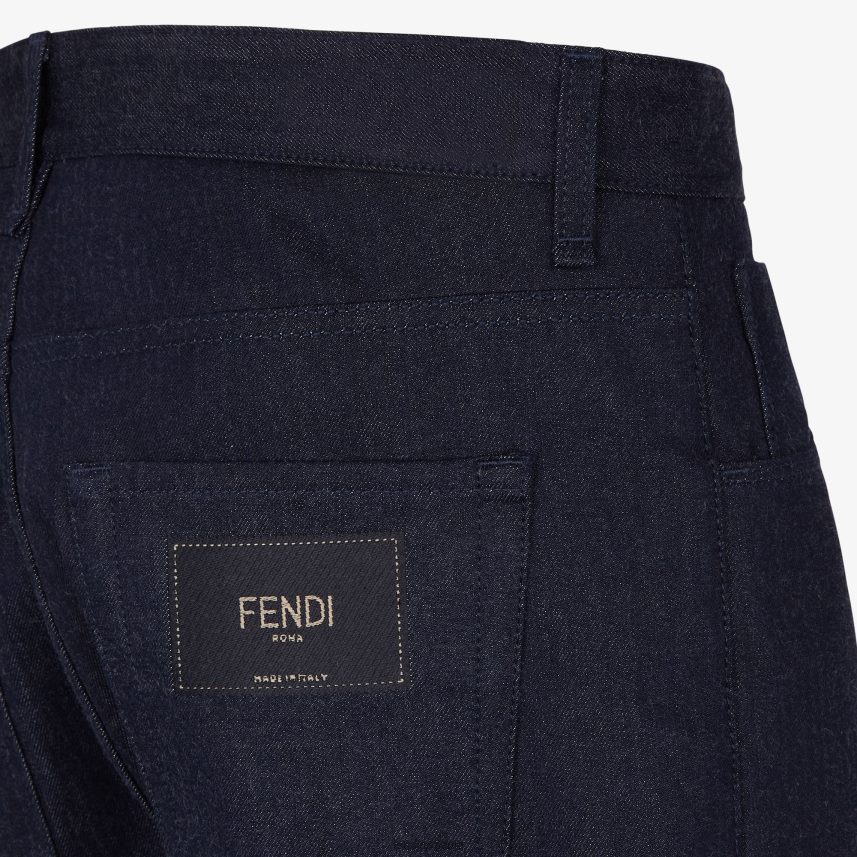 blugi denim albastru Fendi bărbați îmbrăcăminte 86084L2046