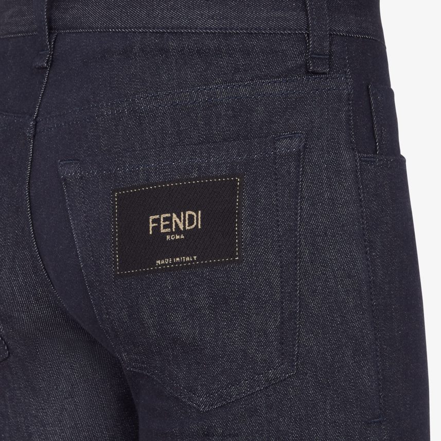 blugi denim albastru Fendi bărbați îmbrăcăminte 86084L2206