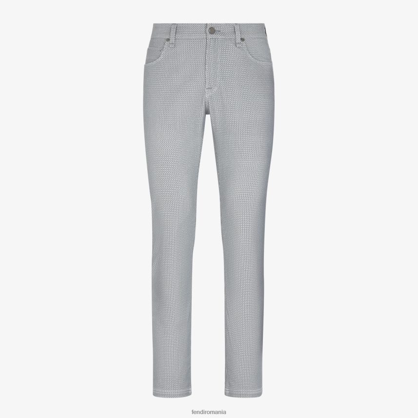 blugi denim gri Fendi bărbați îmbrăcăminte 86084L2126