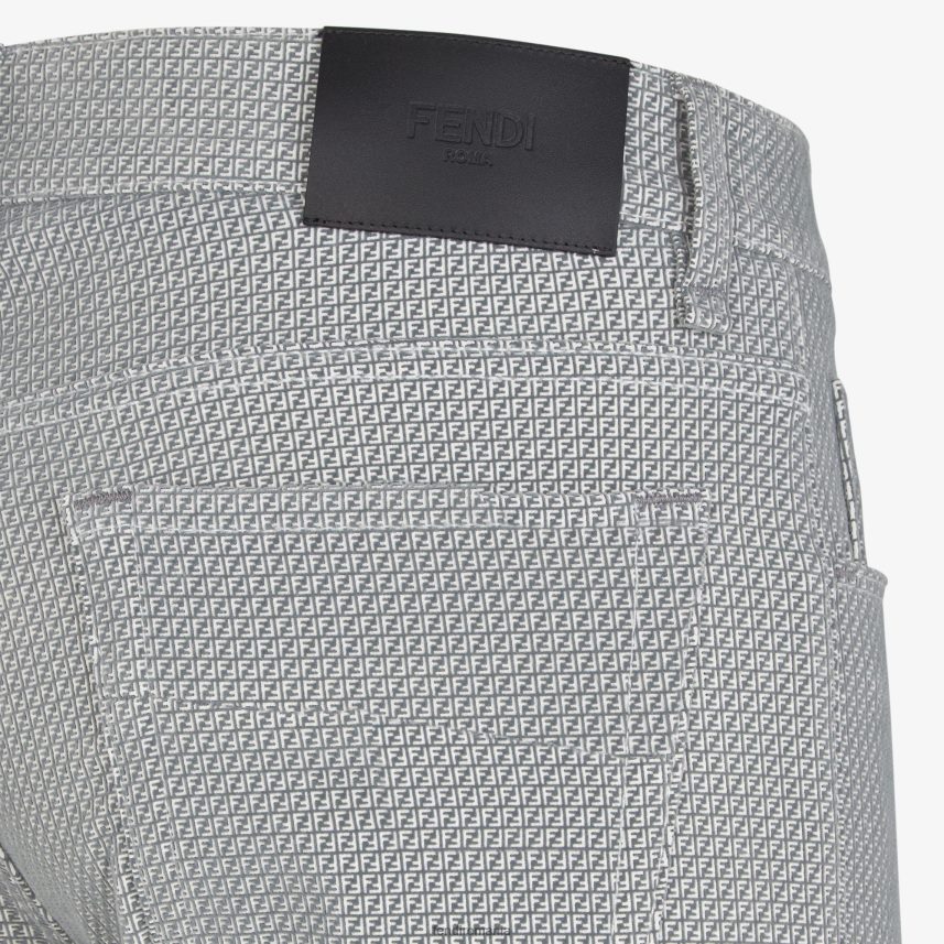 blugi denim gri Fendi bărbați îmbrăcăminte 86084L2126