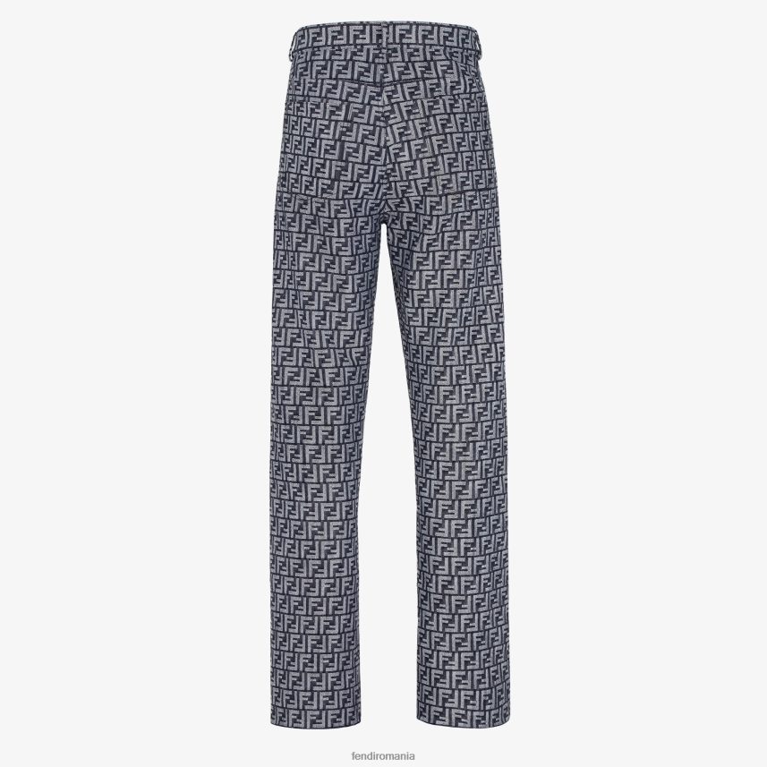 ff pantaloni din denim albastru Fendi bărbați îmbrăcăminte 86084L2040