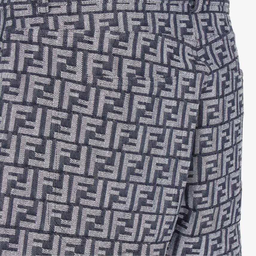 ff pantaloni din denim albastru Fendi bărbați îmbrăcăminte 86084L2042