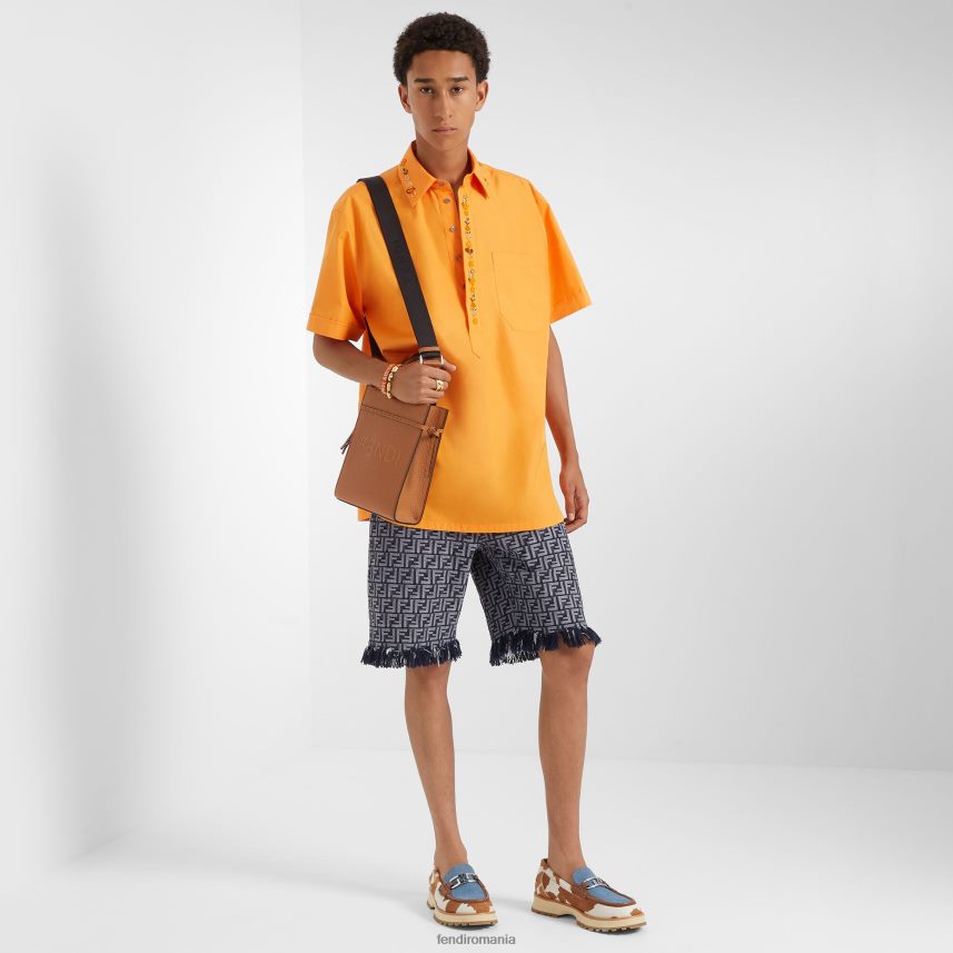 ff pantaloni din denim albastru Fendi bărbați îmbrăcăminte 86084L2042