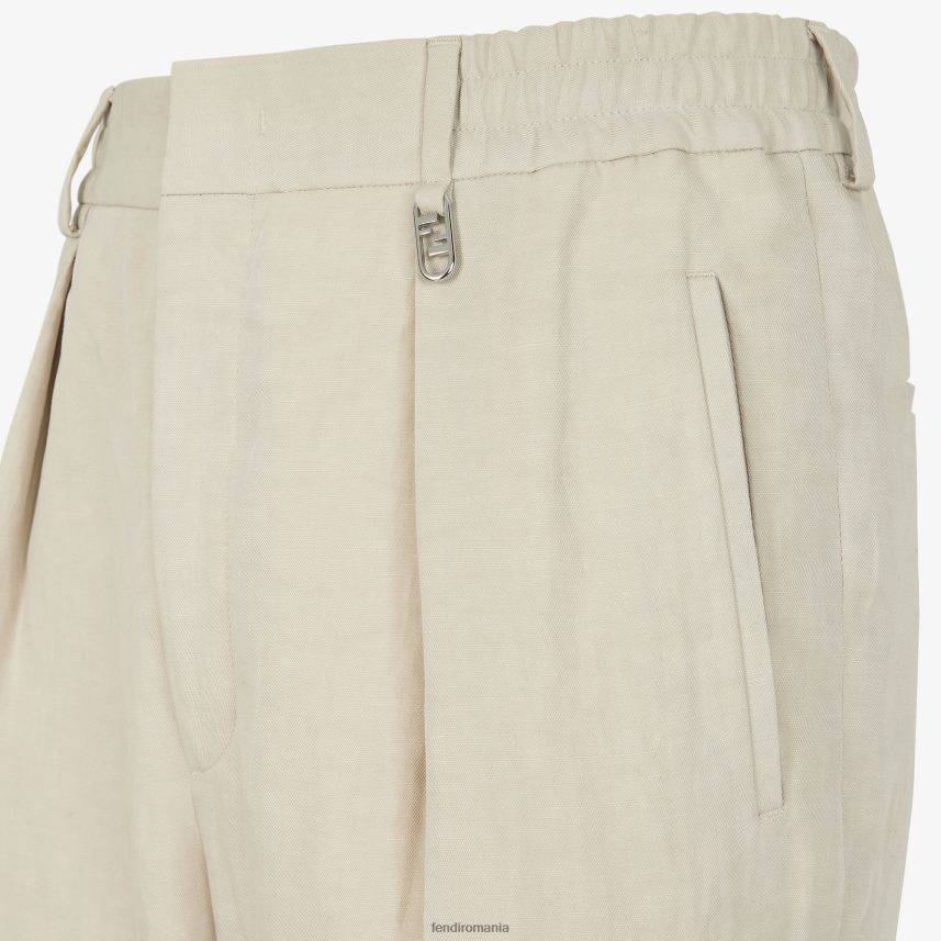 pantaloni de in gri Fendi bărbați îmbrăcăminte 86084L1916