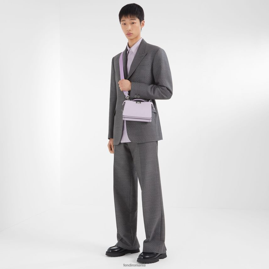 pantaloni de lână gri Fendi bărbați îmbrăcăminte 86084L1968