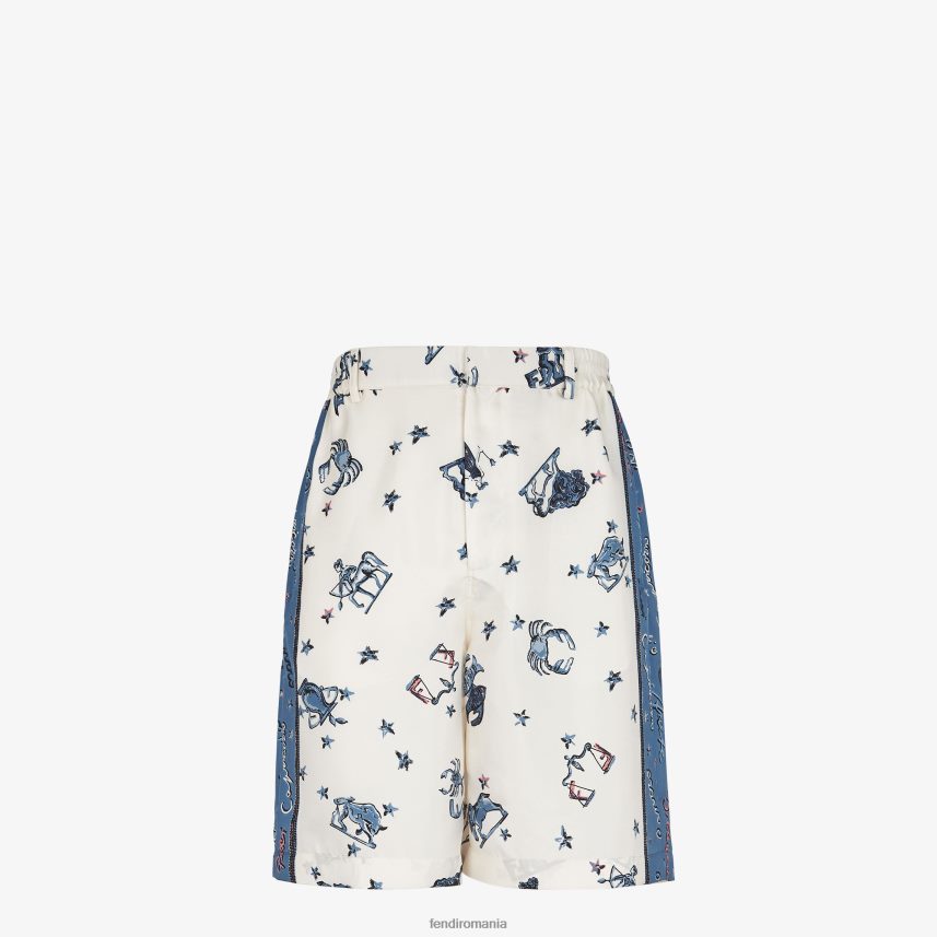 pantaloni de mătase multicolor Fendi bărbați îmbrăcăminte 86084L1954