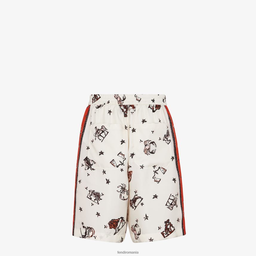 pantaloni de mătase multicolor Fendi bărbați îmbrăcăminte 86084L1980