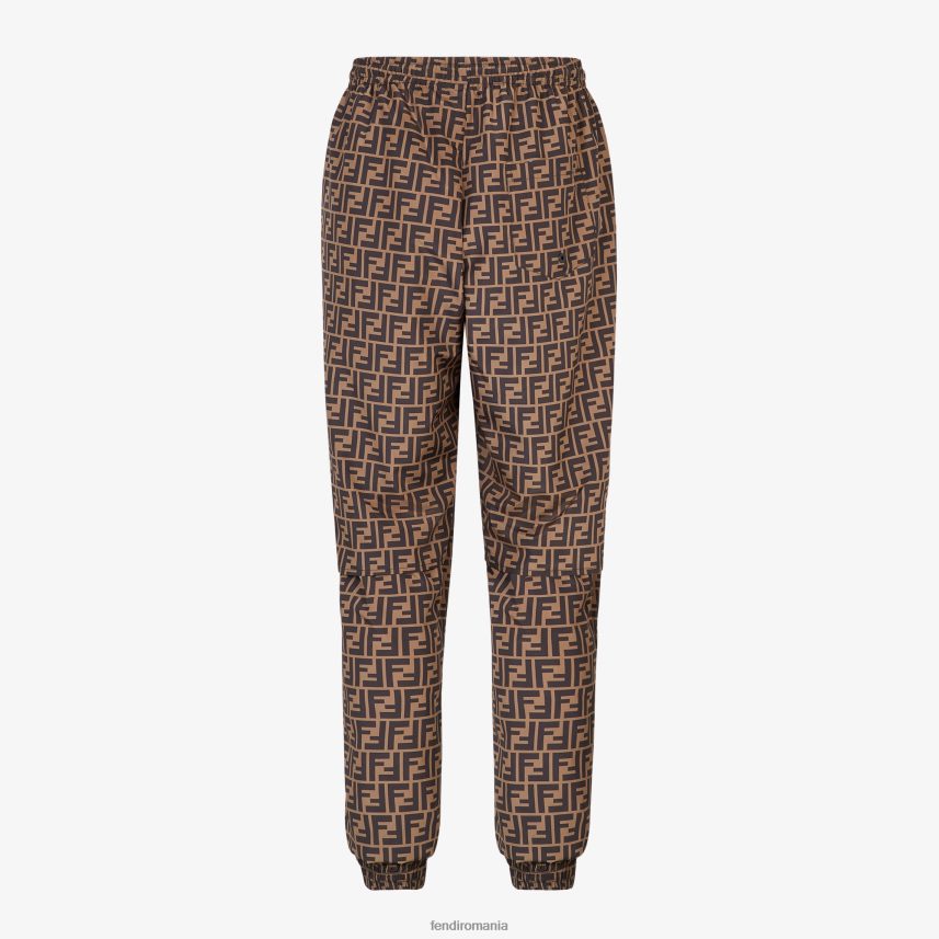 pantaloni de nailon maro Fendi bărbați îmbrăcăminte 86084L1993