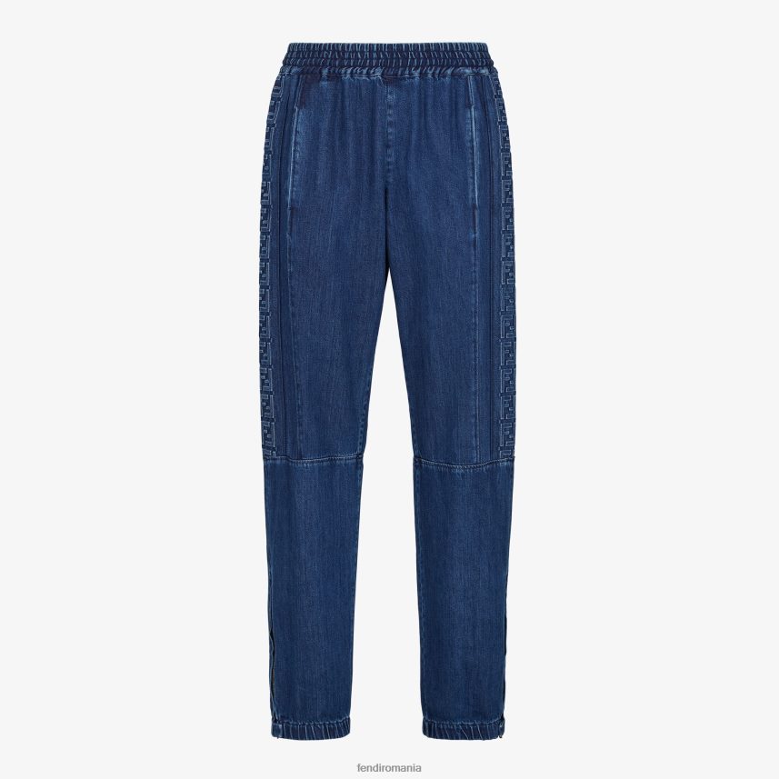 pantaloni din denim albastru Fendi bărbați îmbrăcăminte 86084L2031