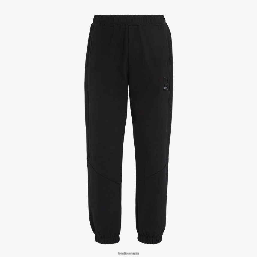 pantaloni din jerseu negru Fendi bărbați îmbrăcăminte 86084L2151