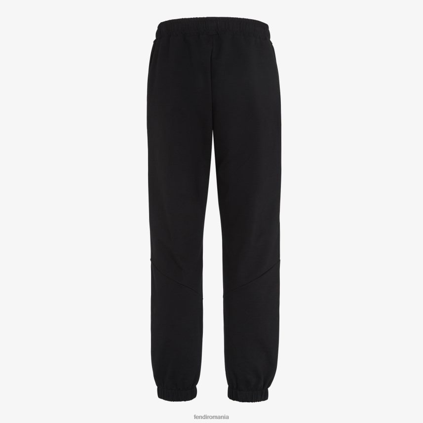 pantaloni din jerseu negru Fendi bărbați îmbrăcăminte 86084L2151