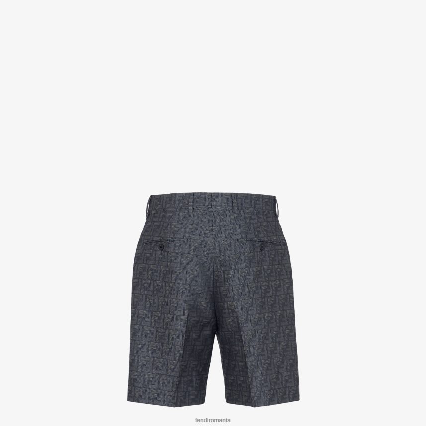 pantaloni din material jacquard albastru Fendi bărbați îmbrăcăminte 86084L1918