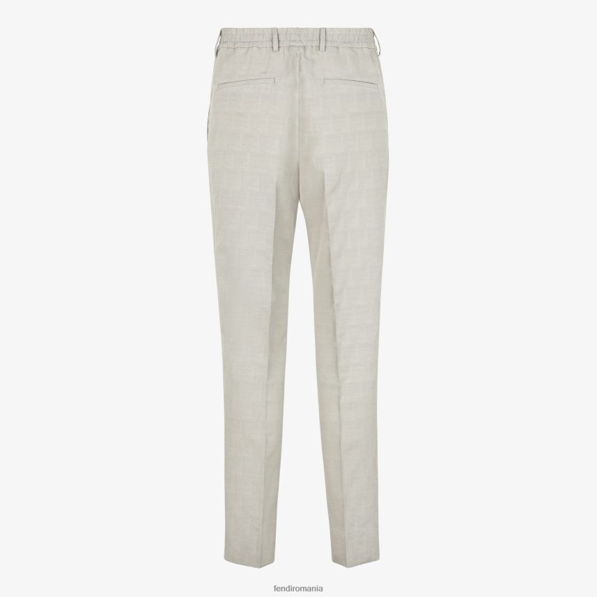 pantaloni din material jacquard bej Fendi bărbați îmbrăcăminte 86084L1925