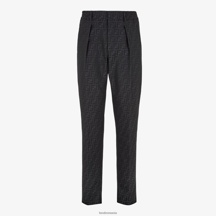 pantaloni din stofa negru Fendi bărbați îmbrăcăminte 86084L1995