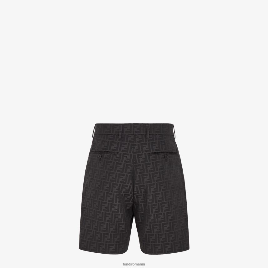 pantaloni din stofa negru Fendi bărbați îmbrăcăminte 86084L2133