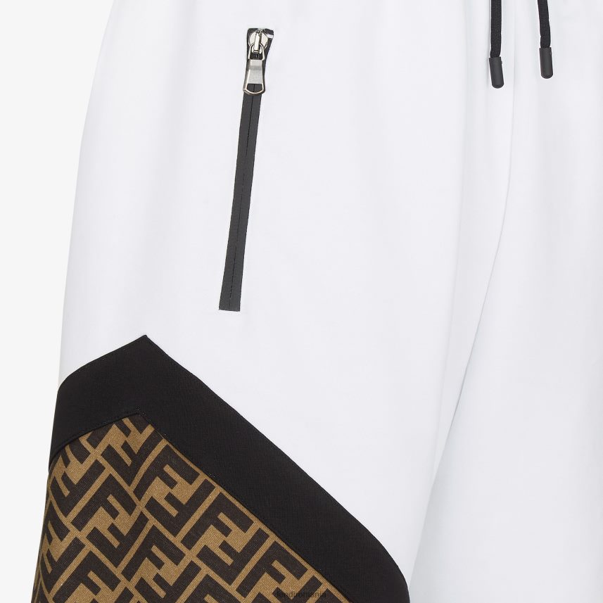 pantaloni din tricou alb Fendi bărbați îmbrăcăminte 86084L1991