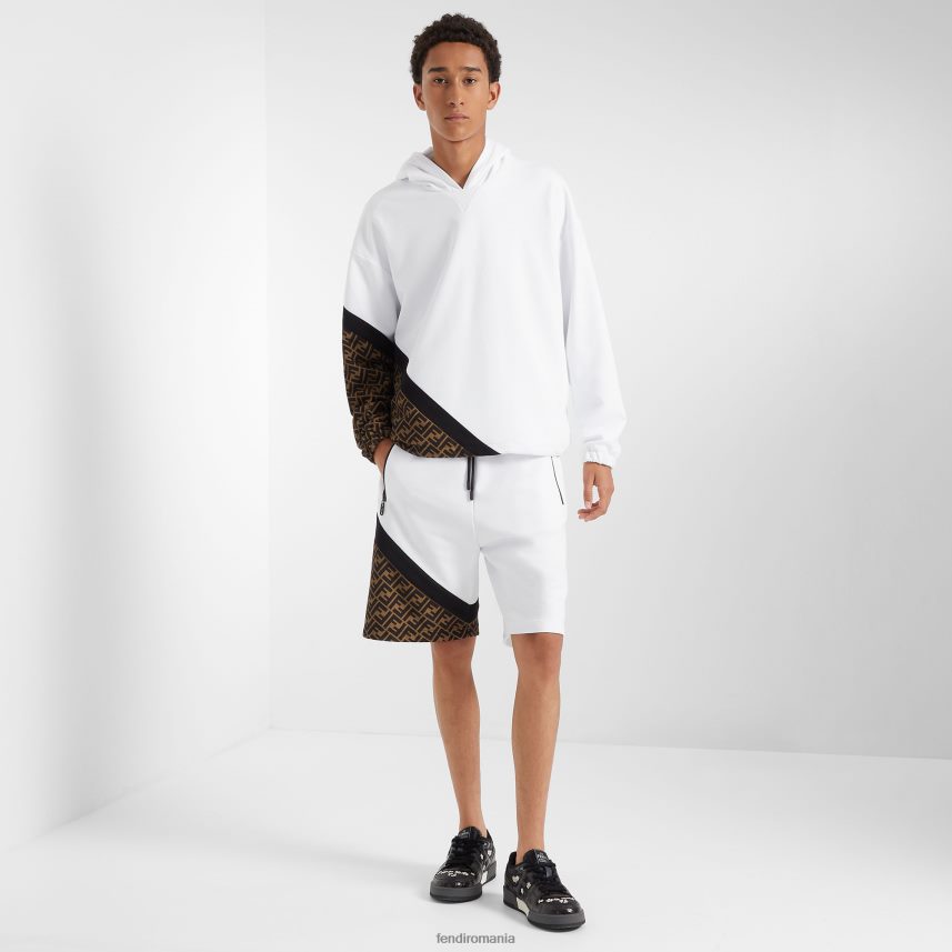 pantaloni din tricou alb Fendi bărbați îmbrăcăminte 86084L1991