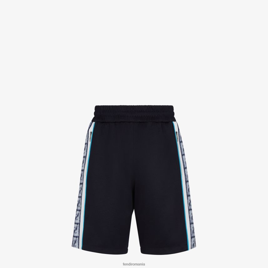 pantaloni din tricou albastru Fendi bărbați îmbrăcăminte 86084L2017