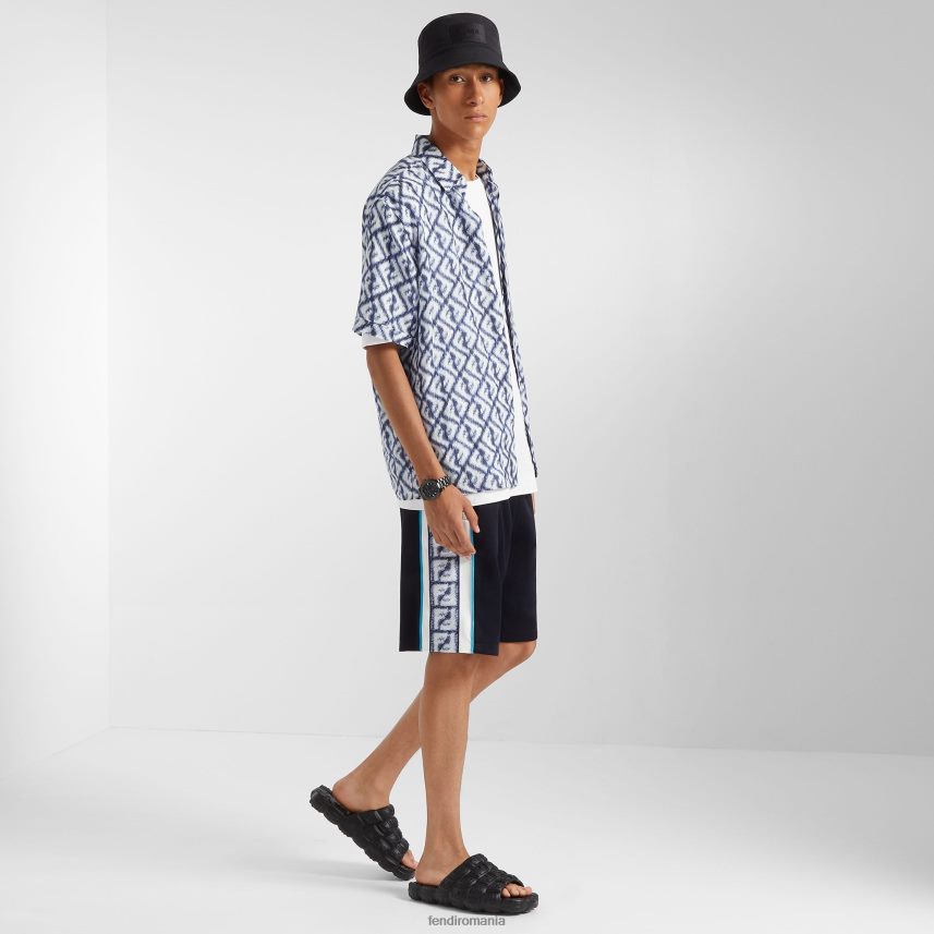 pantaloni din tricou albastru Fendi bărbați îmbrăcăminte 86084L2017