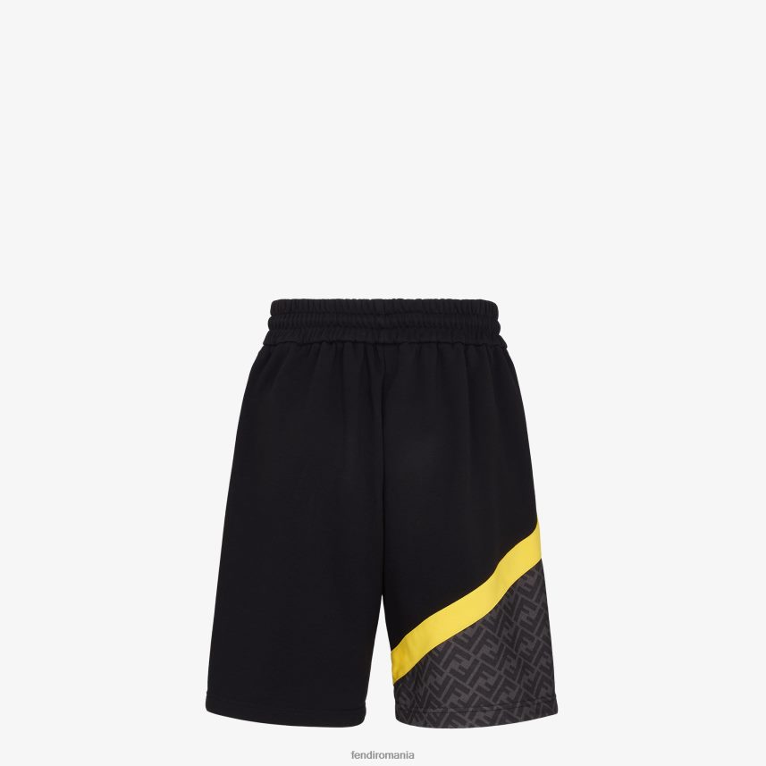 pantaloni din tricou negru Fendi bărbați îmbrăcăminte 86084L2051