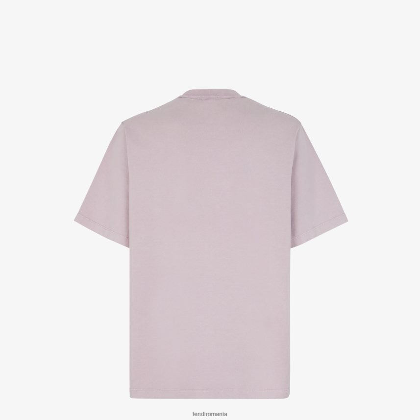 tricou din jerseu liliac Violet Fendi bărbați îmbrăcăminte 86084L1963