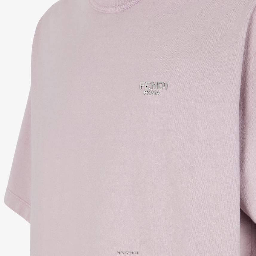 tricou din jerseu liliac Violet Fendi bărbați îmbrăcăminte 86084L1963