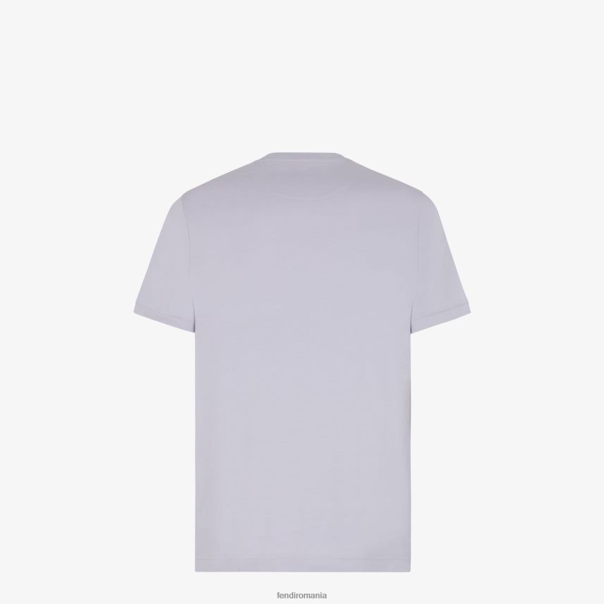 tricou din jerseu liliac Violet Fendi bărbați îmbrăcăminte 86084L1967