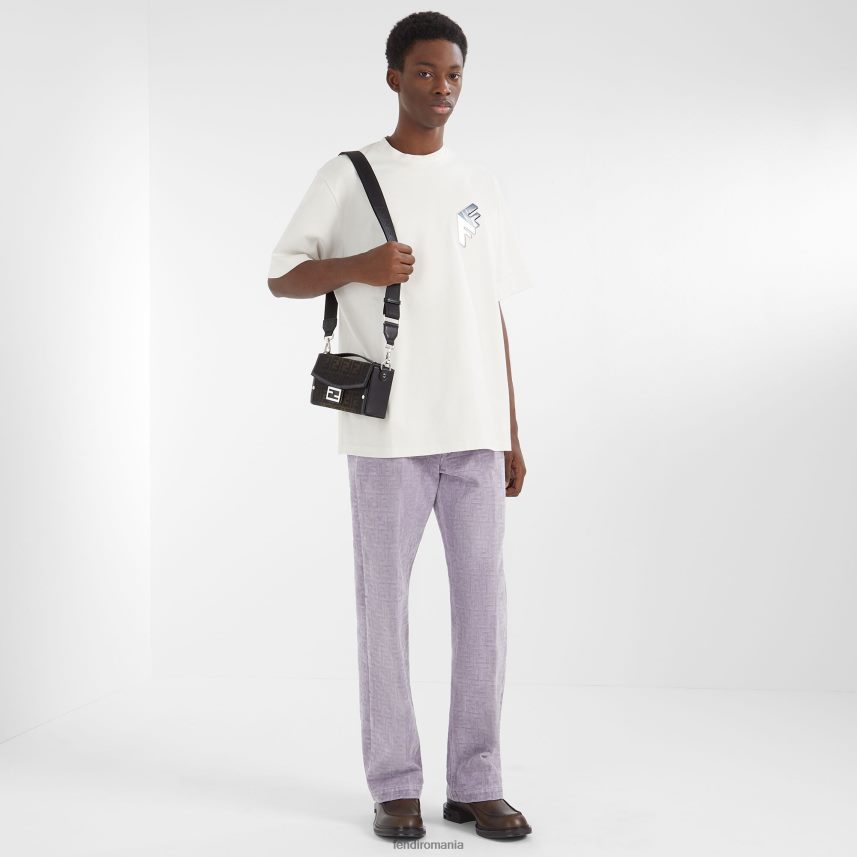 tricou din tricou alb Fendi bărbați îmbrăcăminte 86084L1956