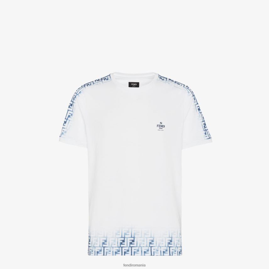 tricou din tricou alb Fendi bărbați îmbrăcăminte 86084L1957