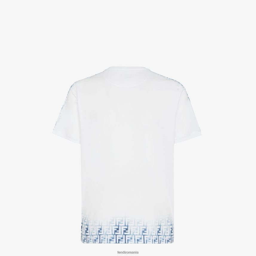 tricou din tricou alb Fendi bărbați îmbrăcăminte 86084L1957