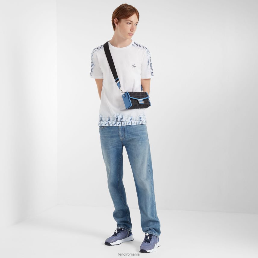 tricou din tricou alb Fendi bărbați îmbrăcăminte 86084L1957