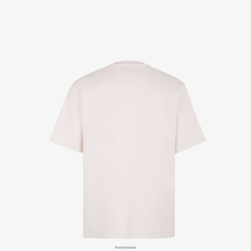 tricou din tricou alb Fendi bărbați îmbrăcăminte 86084L1977