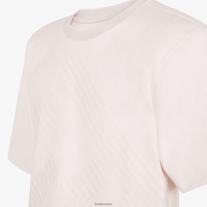 tricou din tricou alb Fendi bărbați îmbrăcăminte 86084L1977