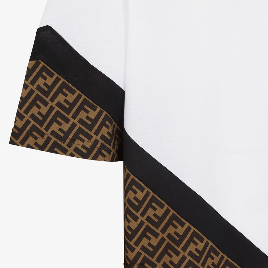 tricou din tricou alb Fendi bărbați îmbrăcăminte 86084L1990