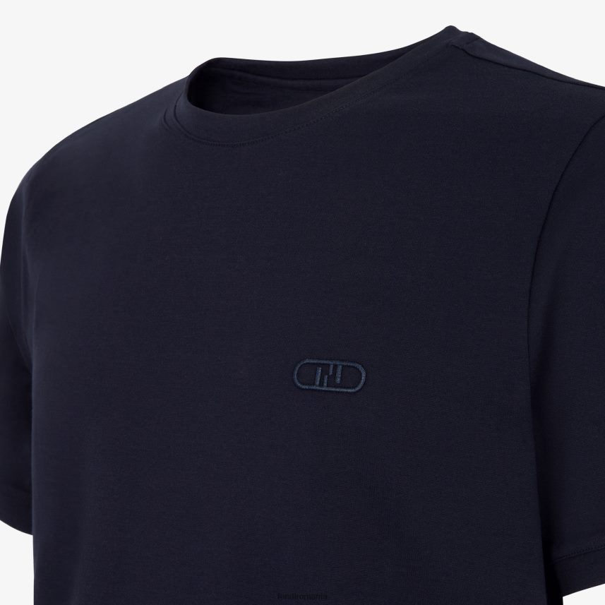 tricou din tricou albastru Fendi bărbați îmbrăcăminte 86084L1969